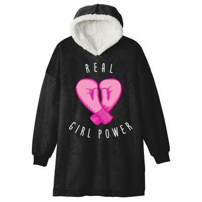 Real Girl Power Boxing  Hooded Wearable Blanket