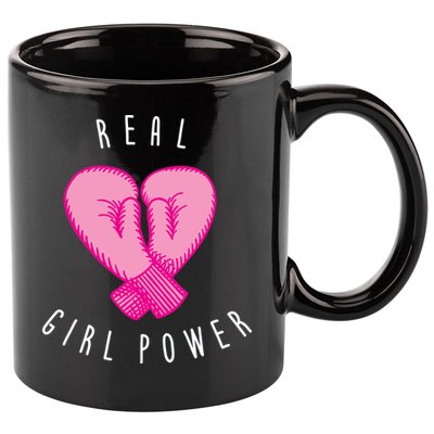 Real Girl Power Boxing  11oz C Handle Ceramic Mug