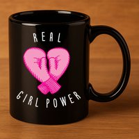 Real Girl Power Boxing  11oz C Handle Ceramic Mug