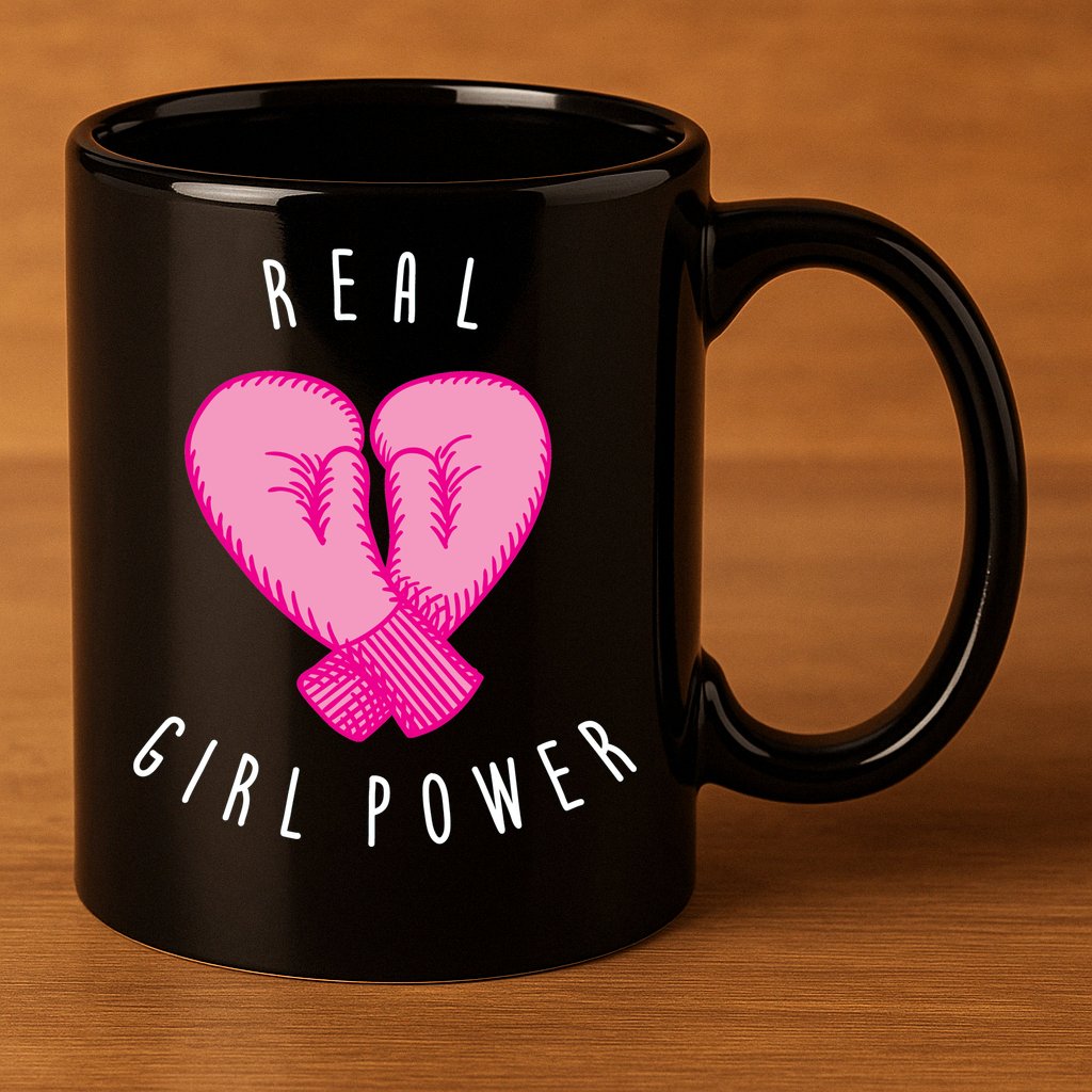Real Girl Power Boxing  11oz C Handle Ceramic Mug