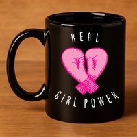 Real Girl Power Boxing  11oz C Handle Ceramic Mug