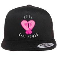 Real Girl Power Boxing  Flat Bill Trucker Hat