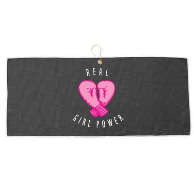 Real Girl Power Boxing  Large Microfiber Waffle Golf Towel