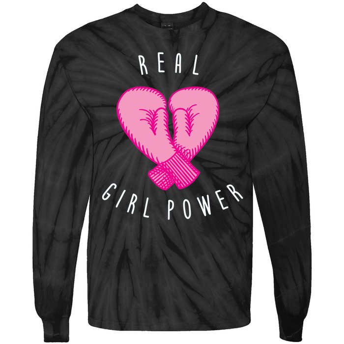 Real Girl Power Boxing  Tie-Dye Long Sleeve Shirt