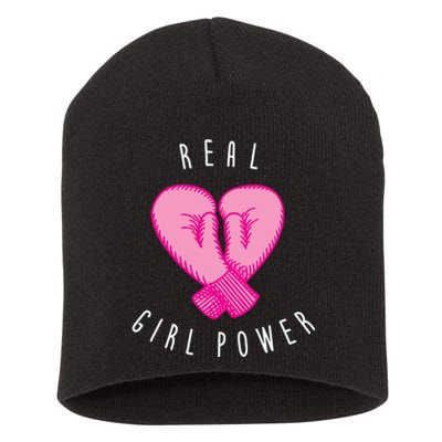 Real Girl Power Boxing  Short Acrylic Beanie