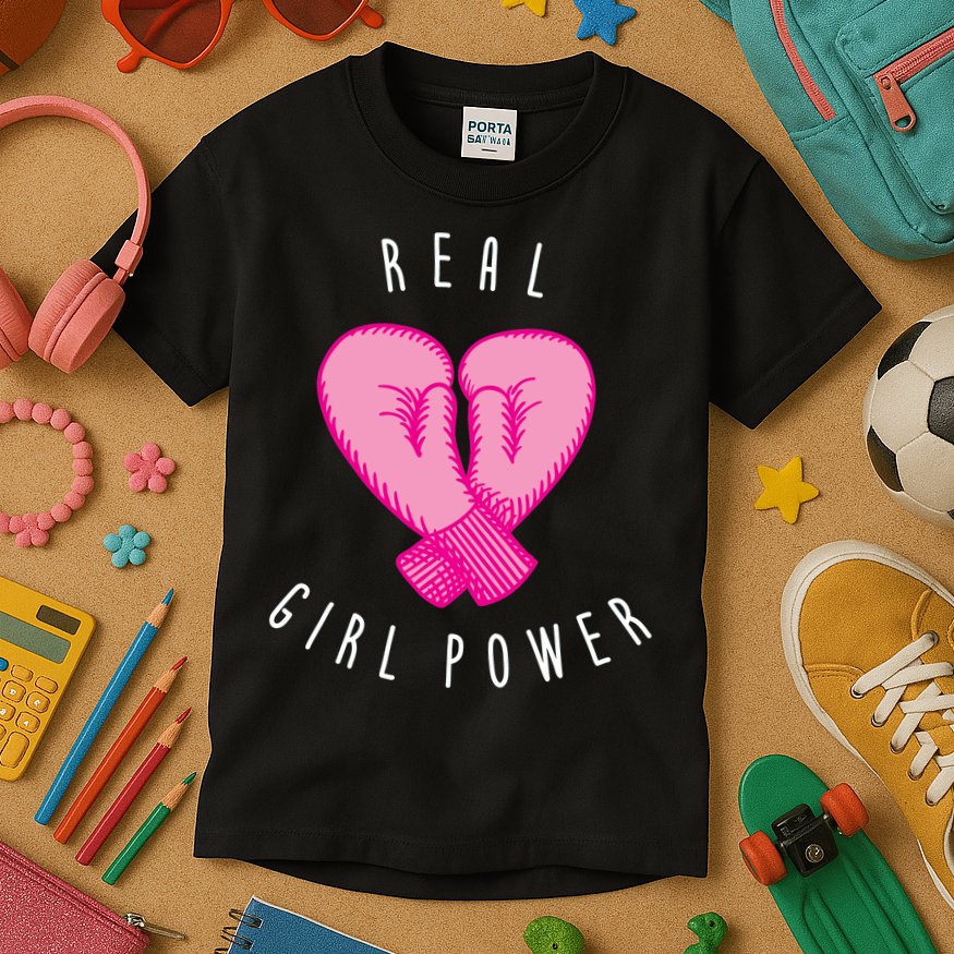 Real Girl Power Boxing  Kids T-Shirt