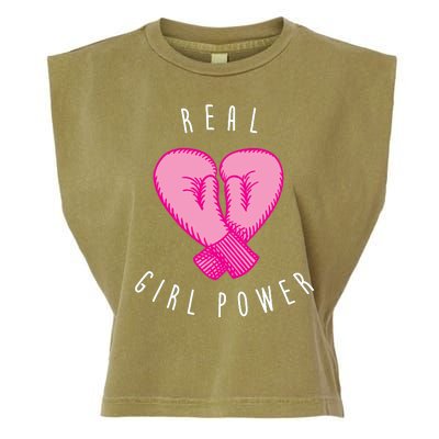 Real Girl Power Boxing  Garment-Dyed Women's Muscle Tee