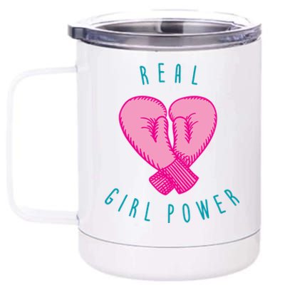 Real Girl Power Boxing  12 oz Stainless Steel Tumbler Cup