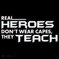 Real Heroes Don't Wear Capes They Teach Stripe Pom Pom Beanie