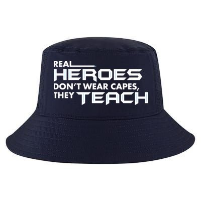Real Heroes Don't Wear Capes They Teach Cool Comfort Performance Bucket Hat