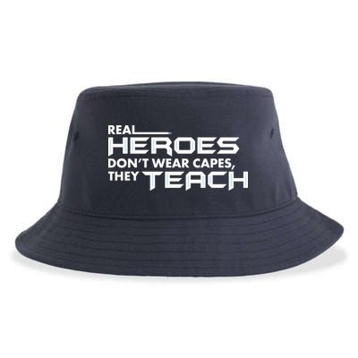 Real Heroes Don't Wear Capes They Teach Sustainable Bucket Hat