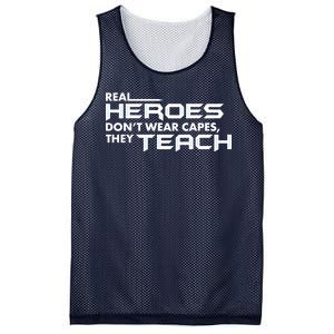 Real Heroes Don't Wear Capes They Teach Mesh Reversible Basketball Jersey Tank