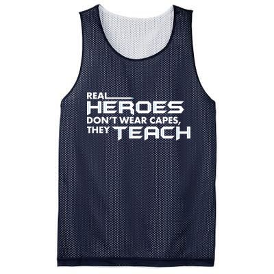 Real Heroes Don't Wear Capes They Teach Mesh Reversible Basketball Jersey Tank