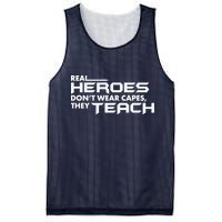 Real Heroes Don't Wear Capes They Teach Mesh Reversible Basketball Jersey Tank