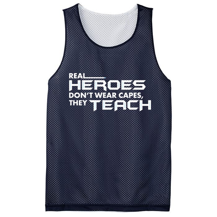 Real Heroes Don't Wear Capes They Teach Mesh Reversible Basketball Jersey Tank