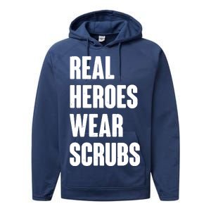 Real Heroes Wear Scrubs Support Performance Fleece Hoodie