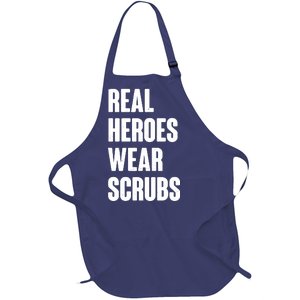 Real Heroes Wear Scrubs Support Full-Length Apron With Pockets