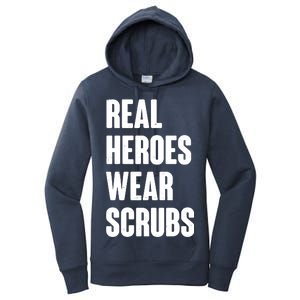 Real Heroes Wear Scrubs Support Women's Pullover Hoodie