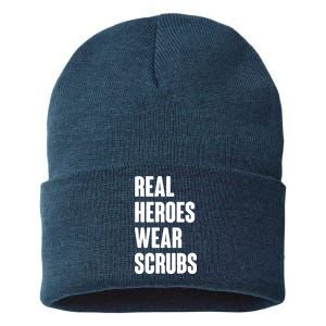 Real Heroes Wear Scrubs Support Sustainable Knit Beanie