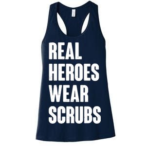 Real Heroes Wear Scrubs Support Women's Racerback Tank