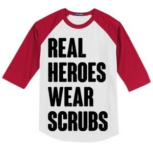 Real Heroes Wear Scrubs Support Kids Colorblock Raglan Jersey