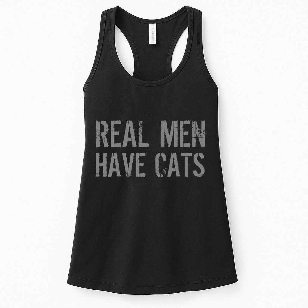 Real Men Have Cats Funny Womens Tank Top
