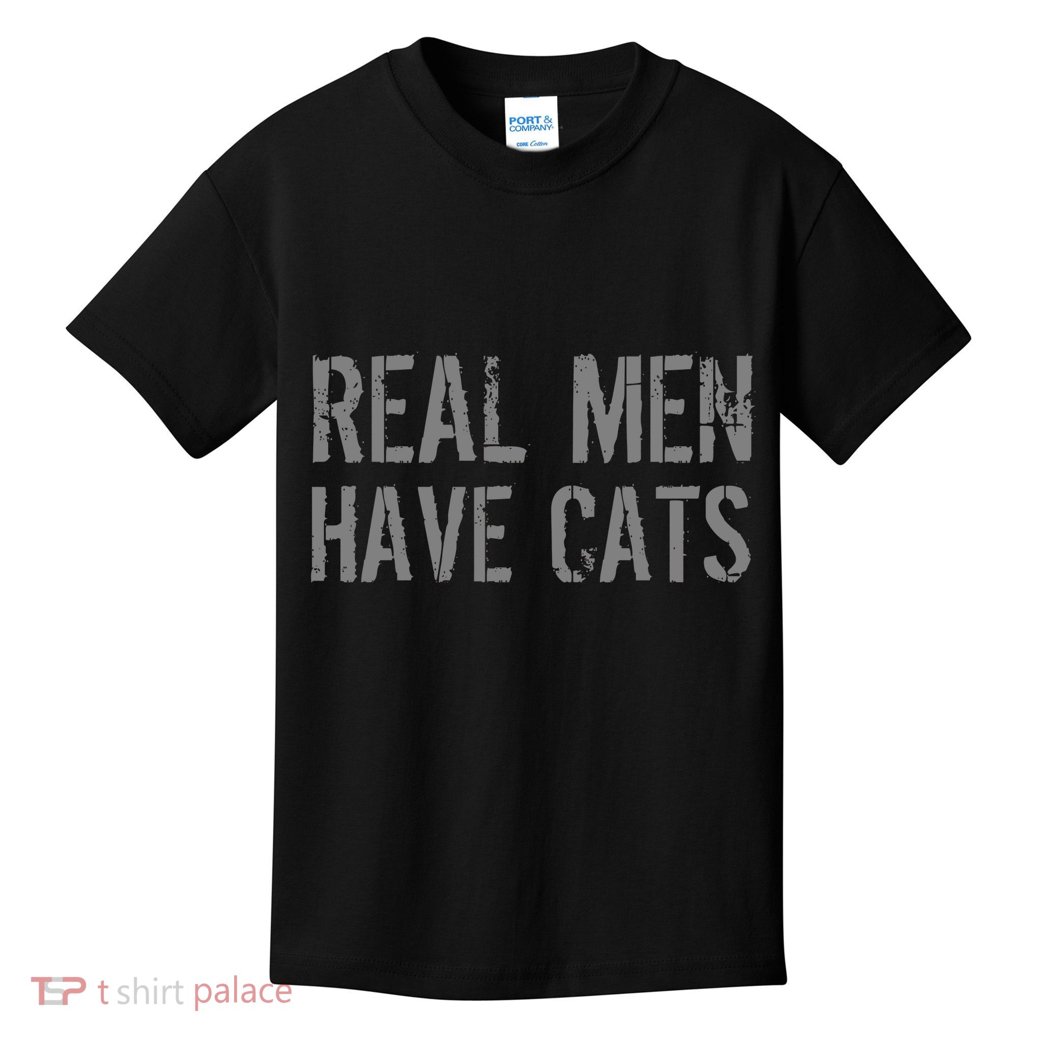 Real Men Have Cats Funny Kids T-Shirt