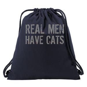 Real Men Have Cats Funny Drawstring Bag