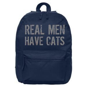 Real Men Have Cats Funny 16 in Basic Backpack