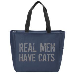 Real Men Have Cats Funny Zip Tote Bag