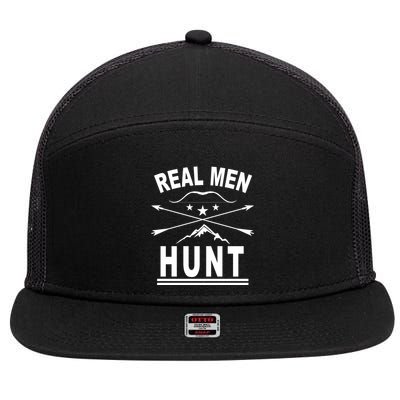 Real Men Hunt 7 Panel Mesh Trucker Snapback Hat