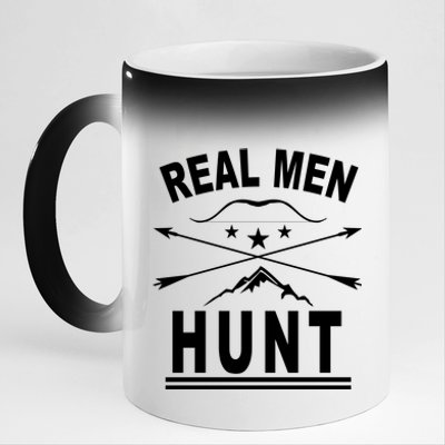 Real Men Hunt 11oz Black Color Changing Mug