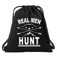 Real Men Hunt Drawstring Bag