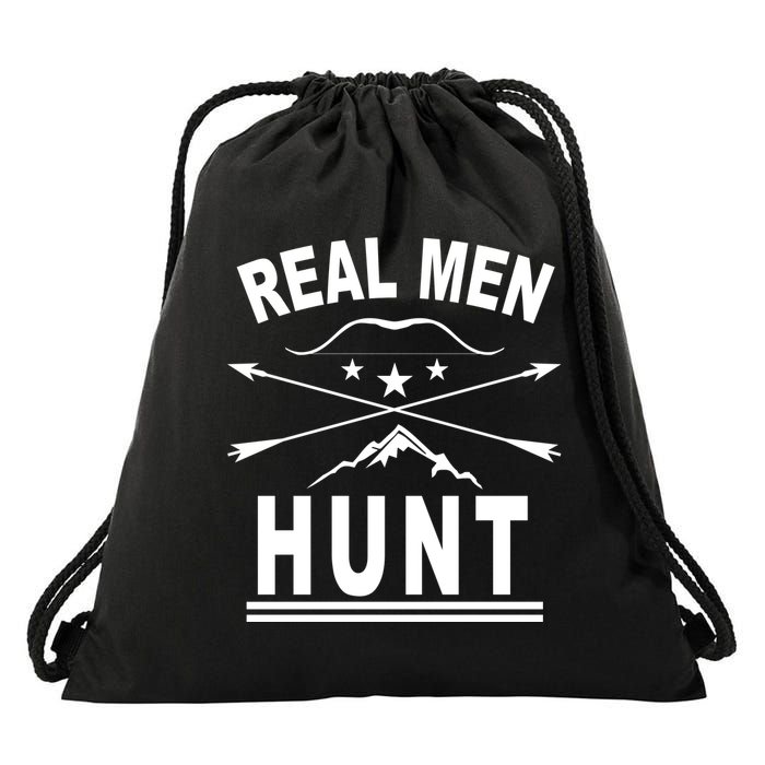 Real Men Hunt Drawstring Bag