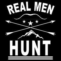 Real Men Hunt Drawstring Bag