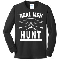 Real Men Hunt Kids Long Sleeve Shirt