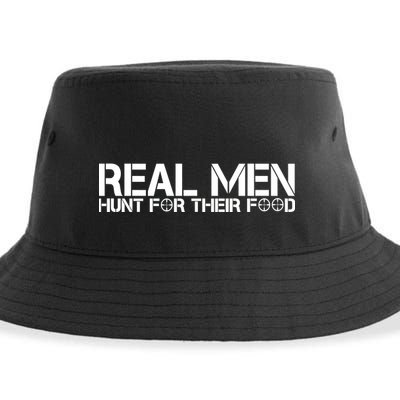 Real Men Hunt For Their Food Sustainable Bucket Hat