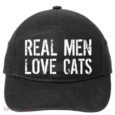 Real Men Love Cats 7-Panel Snapback Hat
