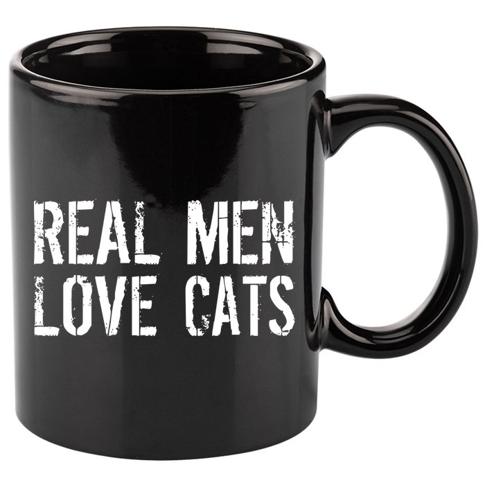 Real Men Love Cats 11oz C Handle Ceramic Mug