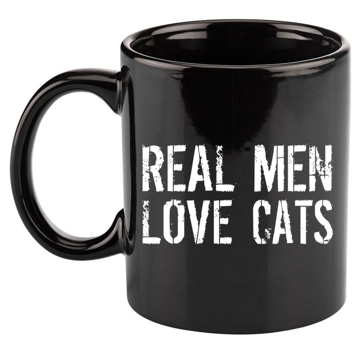 Real Men Love Cats 11oz C Handle Ceramic Mug
