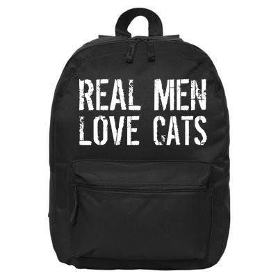 Real Men Love Cats 16 in Basic Backpack