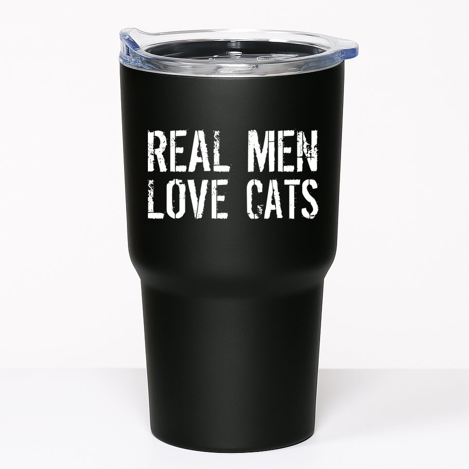 Real Men Love Cats Tumbler