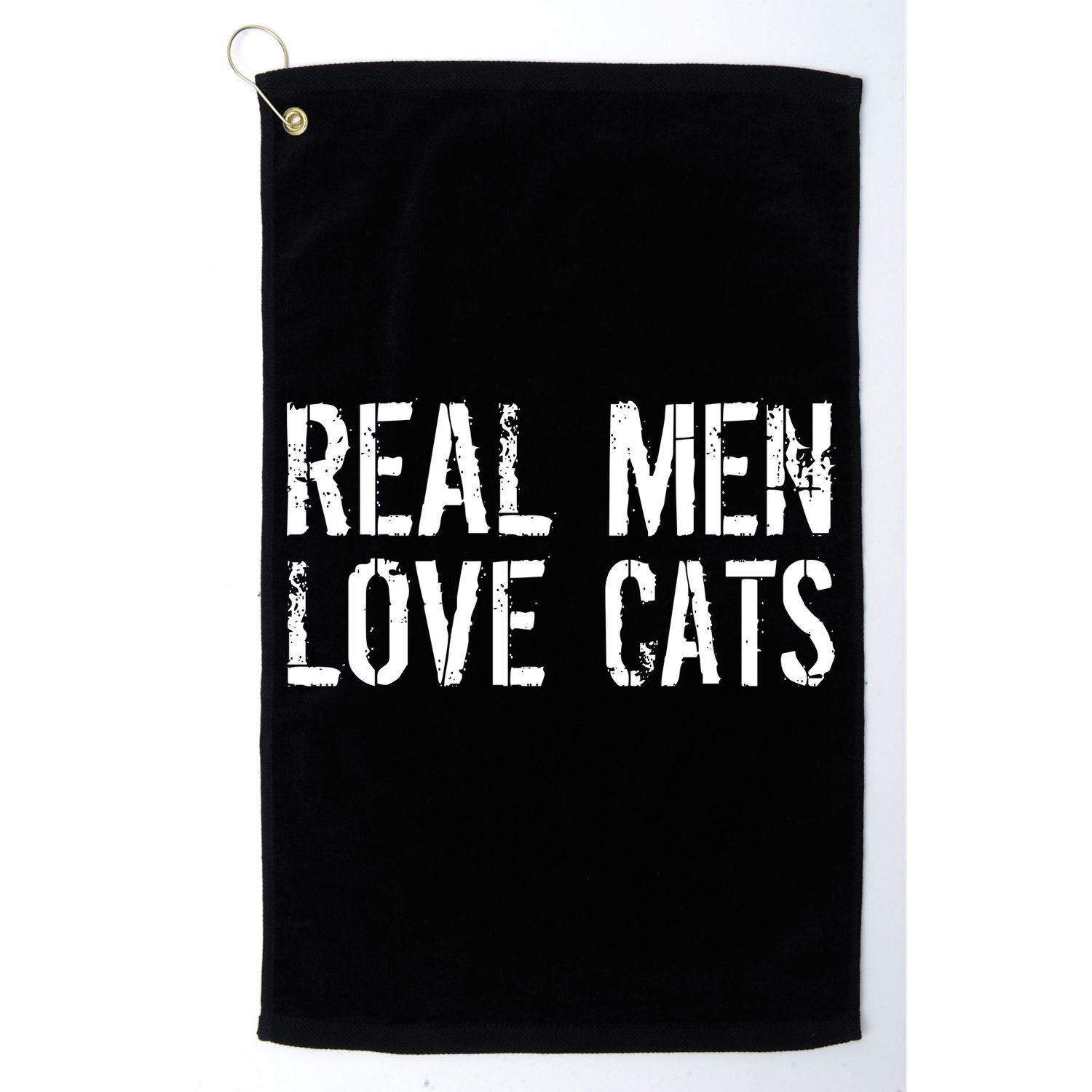 Real Men Love Cats Golf Towel