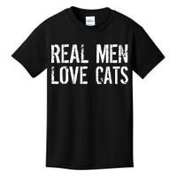 Real Men Love Cats Kids T-Shirt