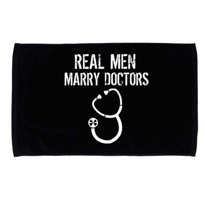 Real Men Marry Doctors Funny Microfiber Hand Towel