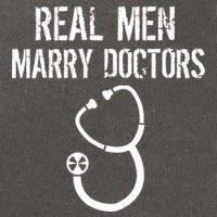 Real Men Marry Doctors Funny Cotton Canvas Backpack