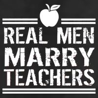 Real Men Marry Teachers 7 Panel Mesh Trucker Snapback Hat