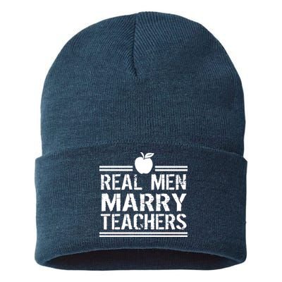 Real Men Marry Teachers Sustainable Knit Beanie