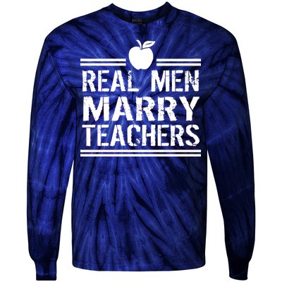 Real Men Marry Teachers Tie-Dye Long Sleeve Shirt