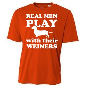 Real Men Play With Their Wieners Cooling Performance Crew T-Shirt